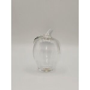 Vintage Princess House Clear Glass Apple Figurine 4" Hand Blown USA 1994 #455